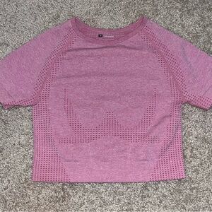 Pink Short Sleeve Knit Top
